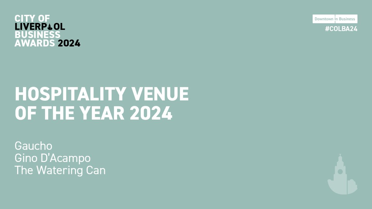 Our Hospitality Venue of the Year Award at #COLBA24 celebrates venues who have truly outdone themselves providing exceptional service. Congratulations to the worthy nominees, Gaucho, Gino D’Acampo and @can_liverpool. Remember to vote for your winner sbee.link/7jx6h8c9qa