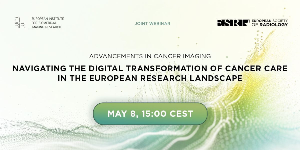 Don't forget to register for our free joint EIBIR and ESR webinar on advancing cancer imaging research 🚀 📅 Date & Time: Wednesday, May 8th, 2024, 15:00 CEST. 🔗 Registration Link: buff.ly/3wkMT5A ⏳ Registration Deadline: Tuesday, May 7th, 16:00 CEST.