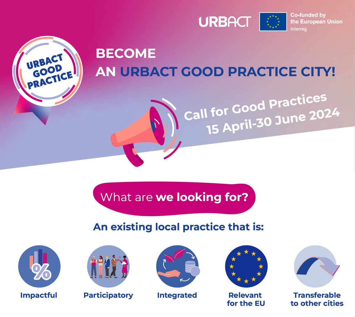 🤔 Interested in becoming an @URBACT Good Practice city? ✍🏽 Attend the upcoming info sessions in your language to find out to how to submit your good practices! 📅 3/5 🇸🇪 Sweden 📅 6/5 🇱🇹 Lithuania 📅 7/5 🇱🇻 Latvia 📅 8/5 🇭🇷 Croatia Register here! urbact.pulse.ly/x3lt41ciqt