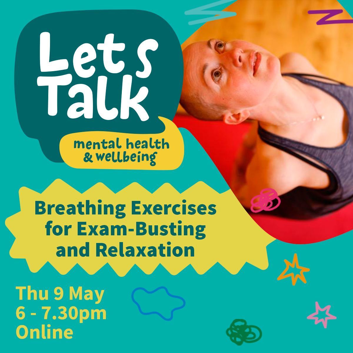 ⏰ With exams and term assignments here for many, stress seems inevitable — but it doesn't have to be that way. Join this online session on Thursday 9 May for a free hour-long session on stress reduction and breathing exercises, led by a senior yoga teacher.