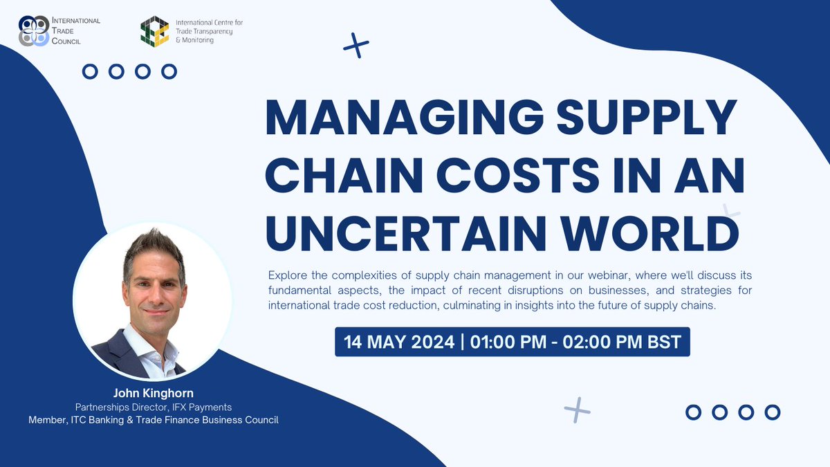 Unlock the secrets to resilient supply chains! Join us for our webinar where we'll discuss strategies for managing costs in an uncertain world. Don't miss out on valuable insights. Register now airmeet.com/e/5cf81180-f73…