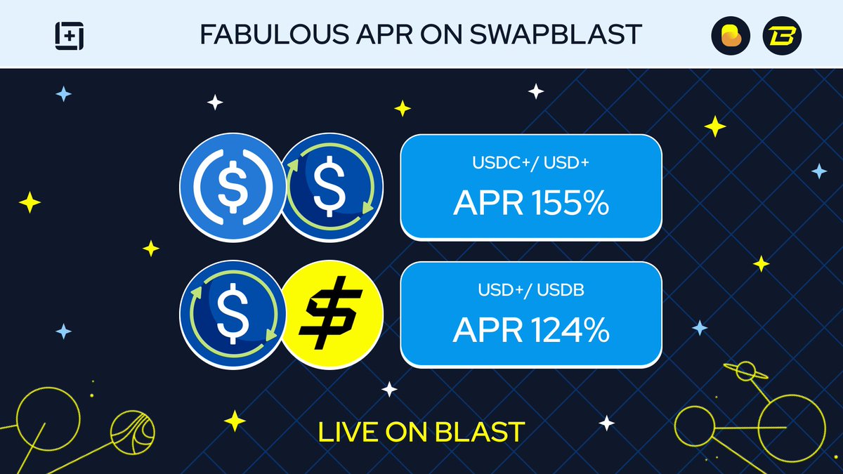 If you are a @Blast_L2 user and looking for good investment options, consider USD+ pools on @SwapBlast!