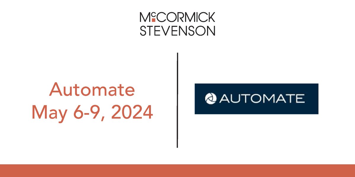 @mccst is heading to Chicago for the biggest #Automation event in North America. See us at @AutomateShow in Chicago on May 6-9. Join us in taking automation to the #nextlevel.  bit.ly/3WfFUpf  #Automate2024 #engineering mccst.com