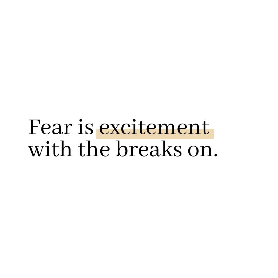 Fear is excitement with the breaks on.

#motivationalquotes #achieveyourgoals #liveonpurpose #youarecapable