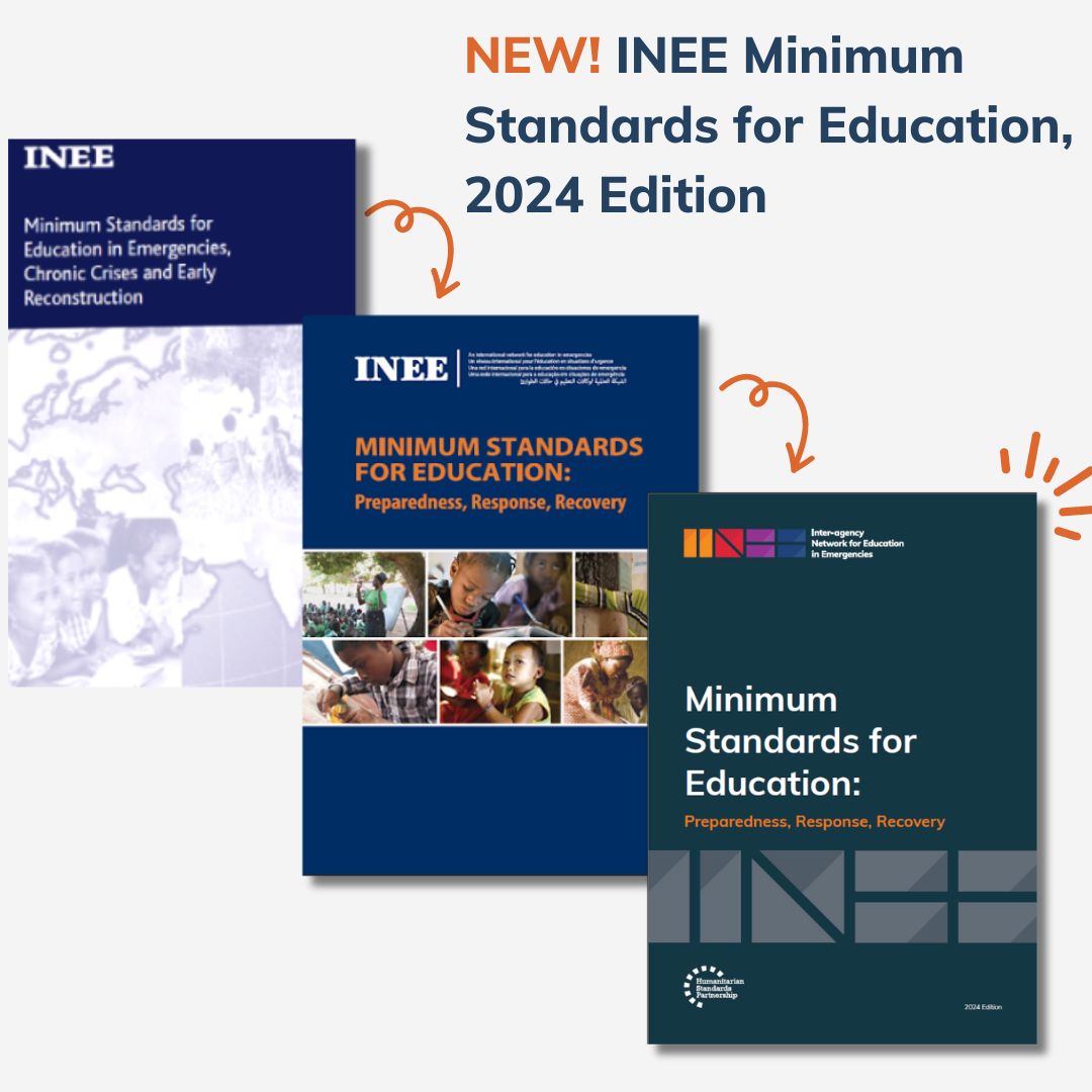 [NEW] INEE Minimum Standards, 2024 Edition! Since 2004, the INEE MS have served as the global, rights-based framework for the provision of quality EiE. Download and explore the updated handbook ➡️ inee.org/minimum-standa…