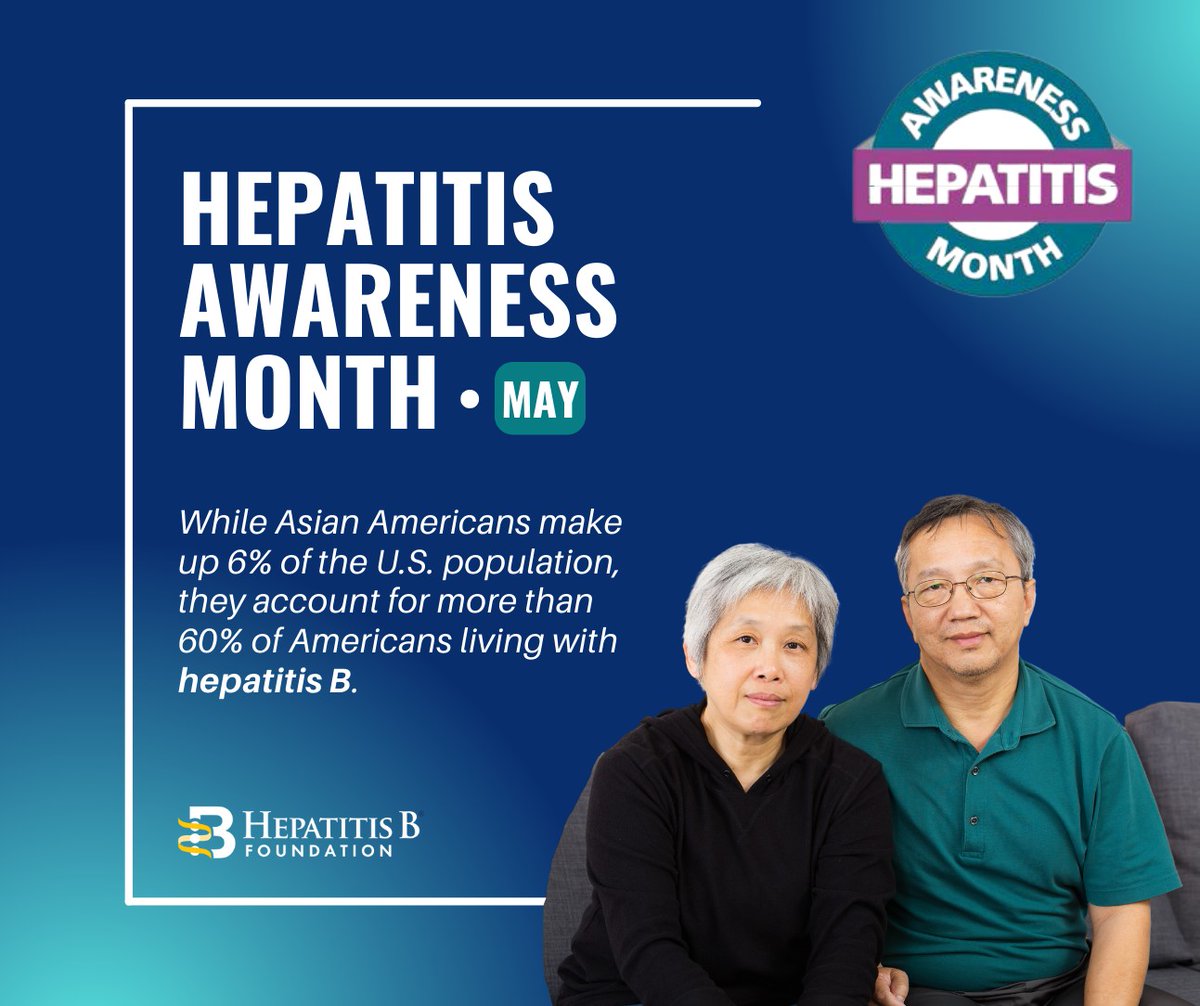 🔊Hepatitis B disproportionately affects Asian Americans in the U.S. While they make up 6% of the population, they account for more than 60% of Americans living with #HepB. This #HepatitisAwarenessMonth, learn about hepatitis B from the CDC 👉 go.usa.gov/xsxmA