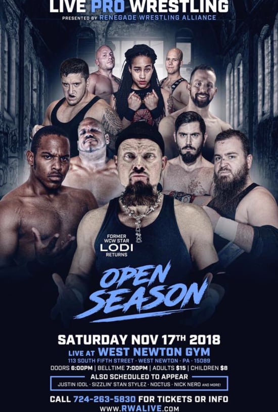 See RWA Open Season 2018, available now on DVD, VOD, Digital Download and the Indy Wrestling Network! bit.ly/3VVV1nH