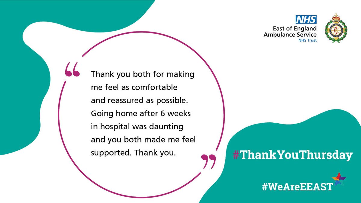 A big thank you to our patient transport service in Peterborough for making this patient feel comfortable during their transition home from hospital 🚑💚 #ThankYouThursday