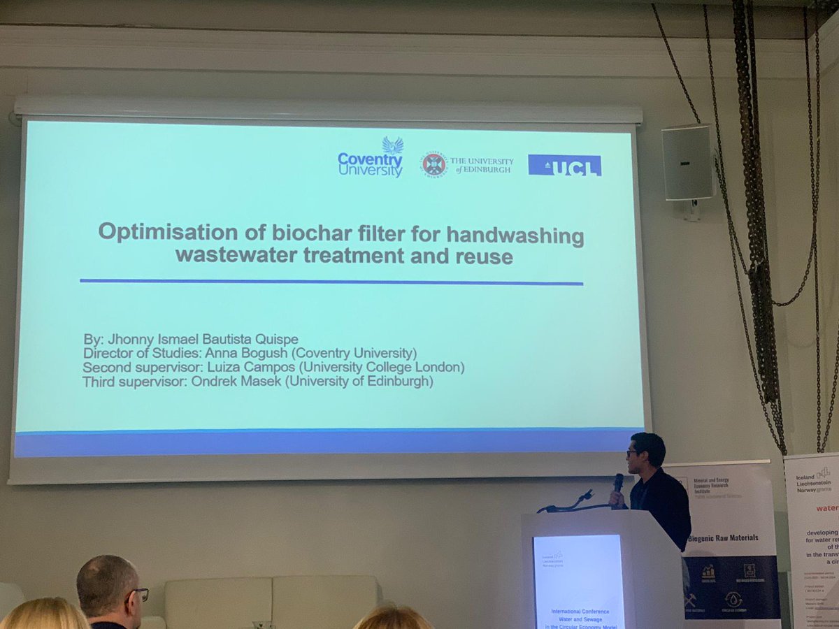 In April, PhD student Jhonny Quispe delivered a presentation about 'Optimisation of biochar filter for handwashing wastewater treatment & potential reuse of treated water for handwashing' at the International Conference Water & Sewage in the Circular Economy Model, in Poland.