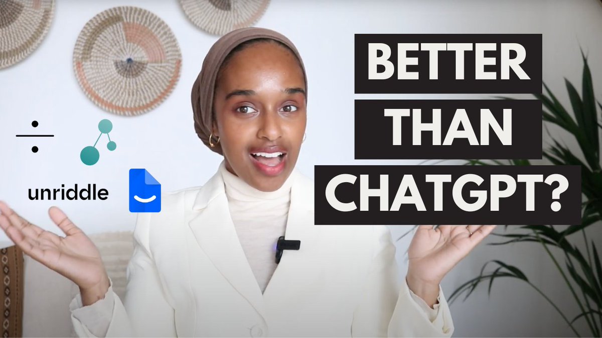 Stop using ChatGPT for your academic needs. 

Instead, try these HOTTEST new AI research apps that are better than ChatGPT and are actually useful for researching, reading and writing. 

📽️ Watch here > youtu.be/tzx3MGlOwVo