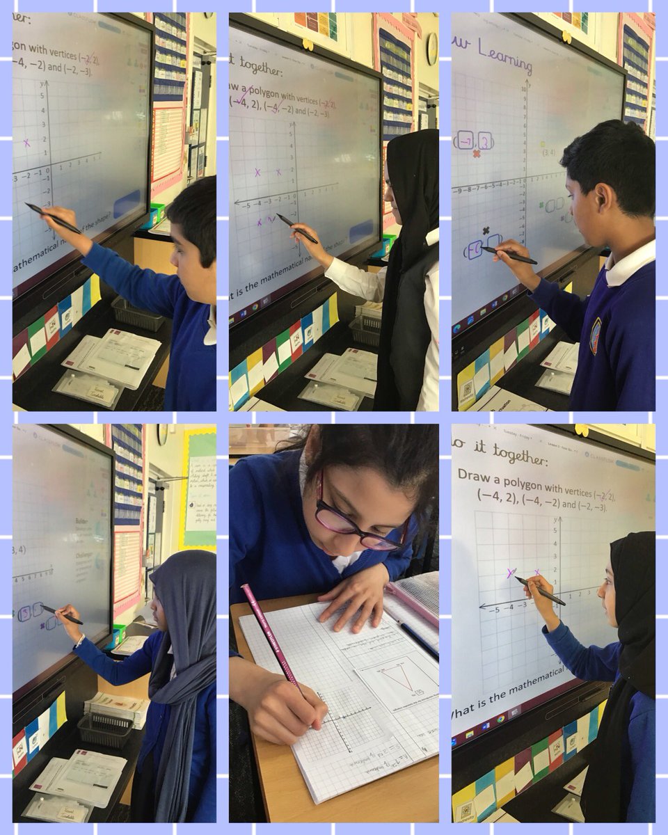 In maths, Year 6 have been reading and plotting coordinates in all four quadrants. @WhiteRoseEd #RRSA #Article28