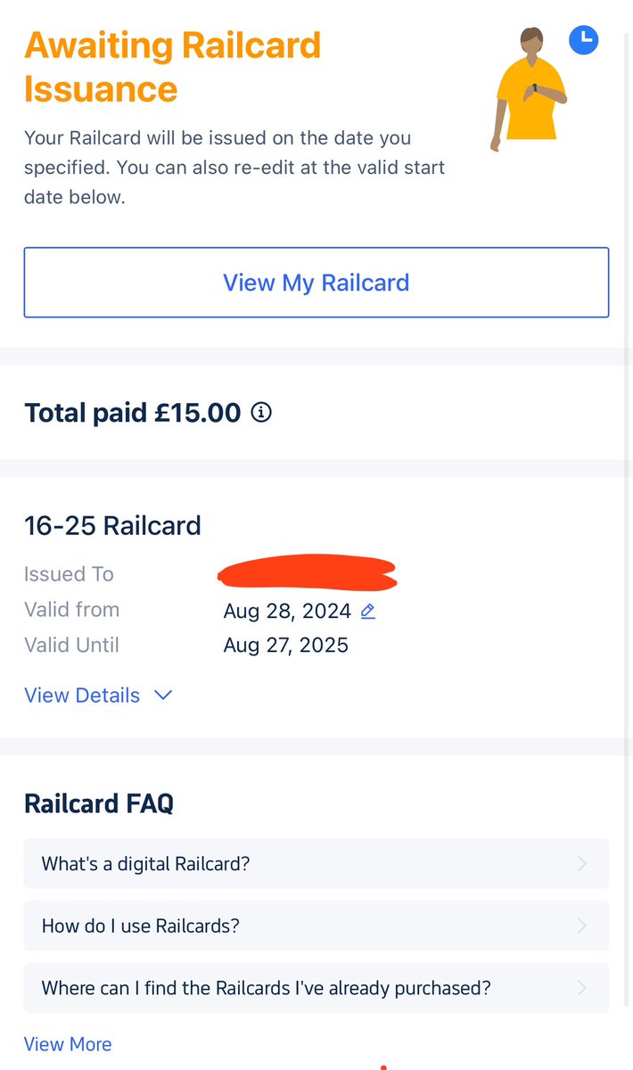 Can’t complain about that, half price railcard from Trip .com! You can also edit the start date so I’ve set it to my next Scotland trip.