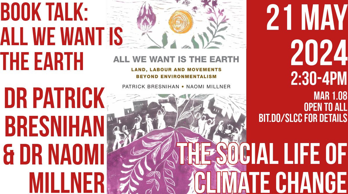 💡 Our Social Life of Climate Change seminar series returns for Spring Term later this month with @PBresnihan from @MaynoothUni and @NaomiMillner from @GeogBristol @slcc_lse 🔴 zurl.co/dofI
