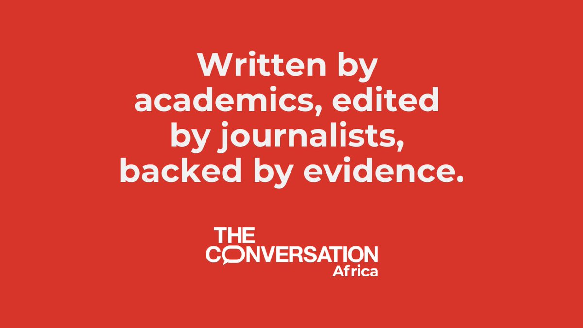 Don't just consume news. Understand it. Stay on top of Africa's big issues by subscribing to our free Whatsapp updates, sent just twice a week, on Tuesday and Fridays: tinyurl.com/4nemv9sp To learn more about The Conversation Africa, visit theconversation.com/africa