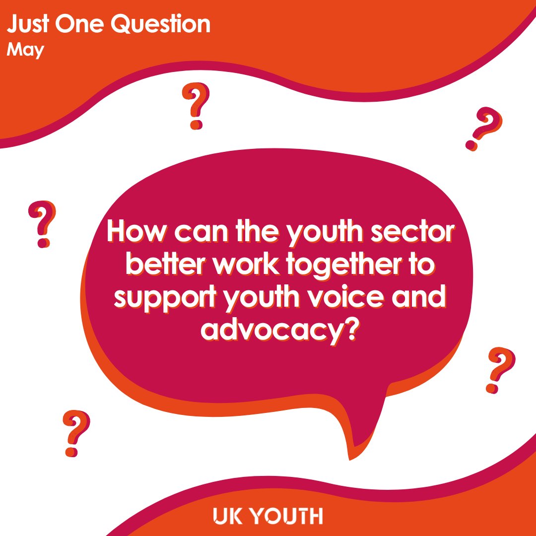 📣Calling all Youth Practitioners! Your insights shape the future of young lives. At UK Youth, we're asking #JustOneQuestion each month. Answer May's question to share your insights, be heard, and drive change in the youth sector 👉 bit.ly/JOQMAY24