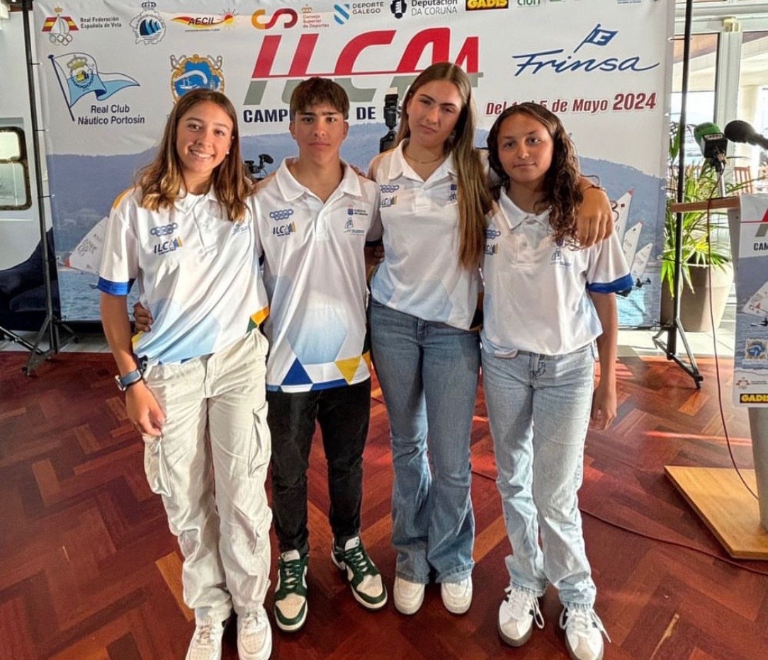 Hoy jueves empieza la competición en el Campeonato de España de ILCA 4 en Portosín 🏆⛵️ Mucha suerte a nuestros/as regatistas canarios en esta cita 💪🏼🇮🇨