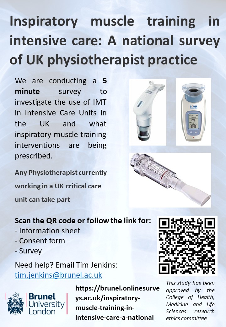 📢all UK ICU Physiotherapists Still time to complete this short survey detailing if you use or do not use IMT in critical care. Thank you 🙏 brunel.onlinesurveys.ac.uk/inspiratory-mu… @TheACPRC @Davido744