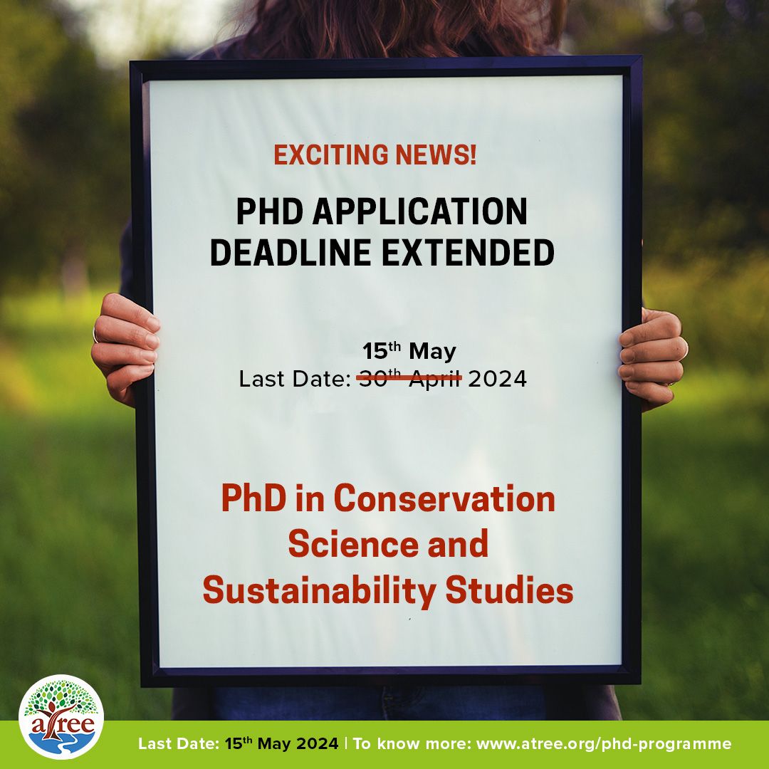 Last chance to Apply!!

ATREE invites applications for admission to the 2024 intake of its doctoral research programme in Conservation Science and Sustainability Studies.

For more details: atree.org/phd-programme/

#PhD #phdstudentlife #phdcandidate