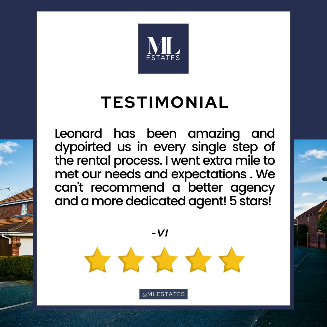 Thrilled by this fantastic testimonial from a valued client at ML Estates! 

We aim for unparalleled service and prompt resolution of concerns. Thank you for appreciating our commitment!

#PropertyExperts #ClientAppreciation #MLestates