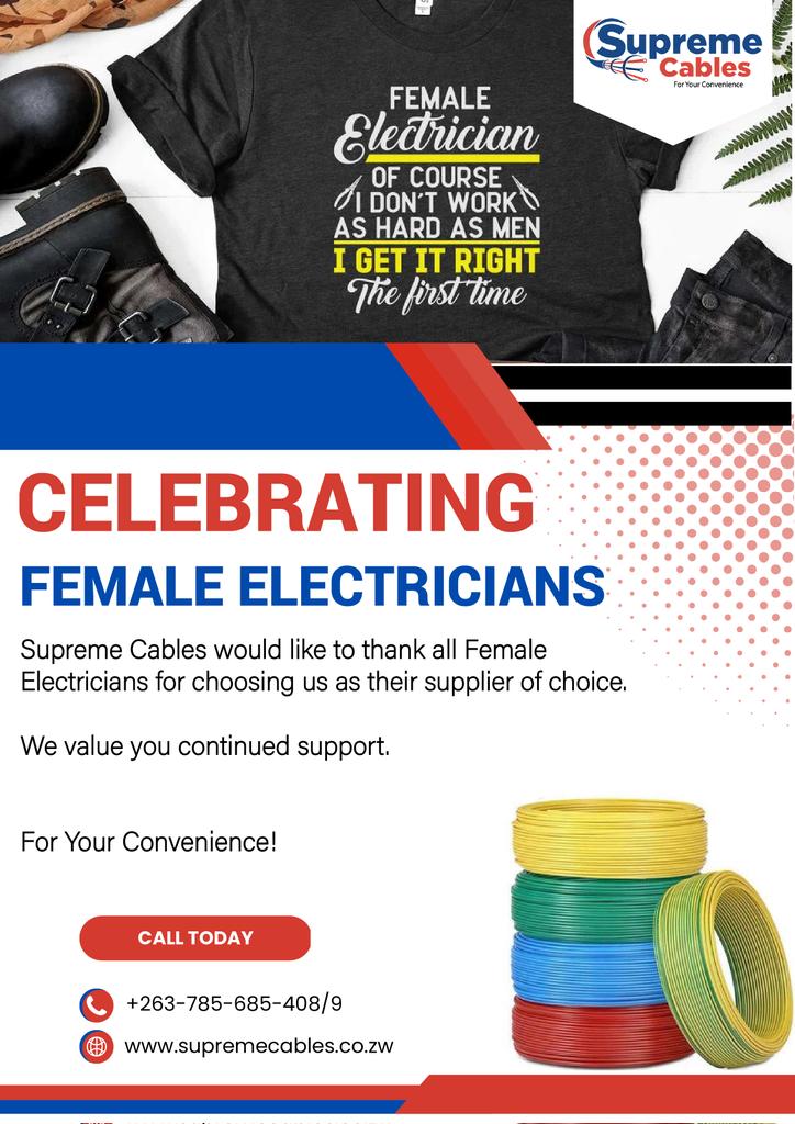 We are back from Workers Day. We are here to cater for all your electrical needs.
T: 0785685408-9, 0774041195

#SupremeCables #Harare#ElectricalCables