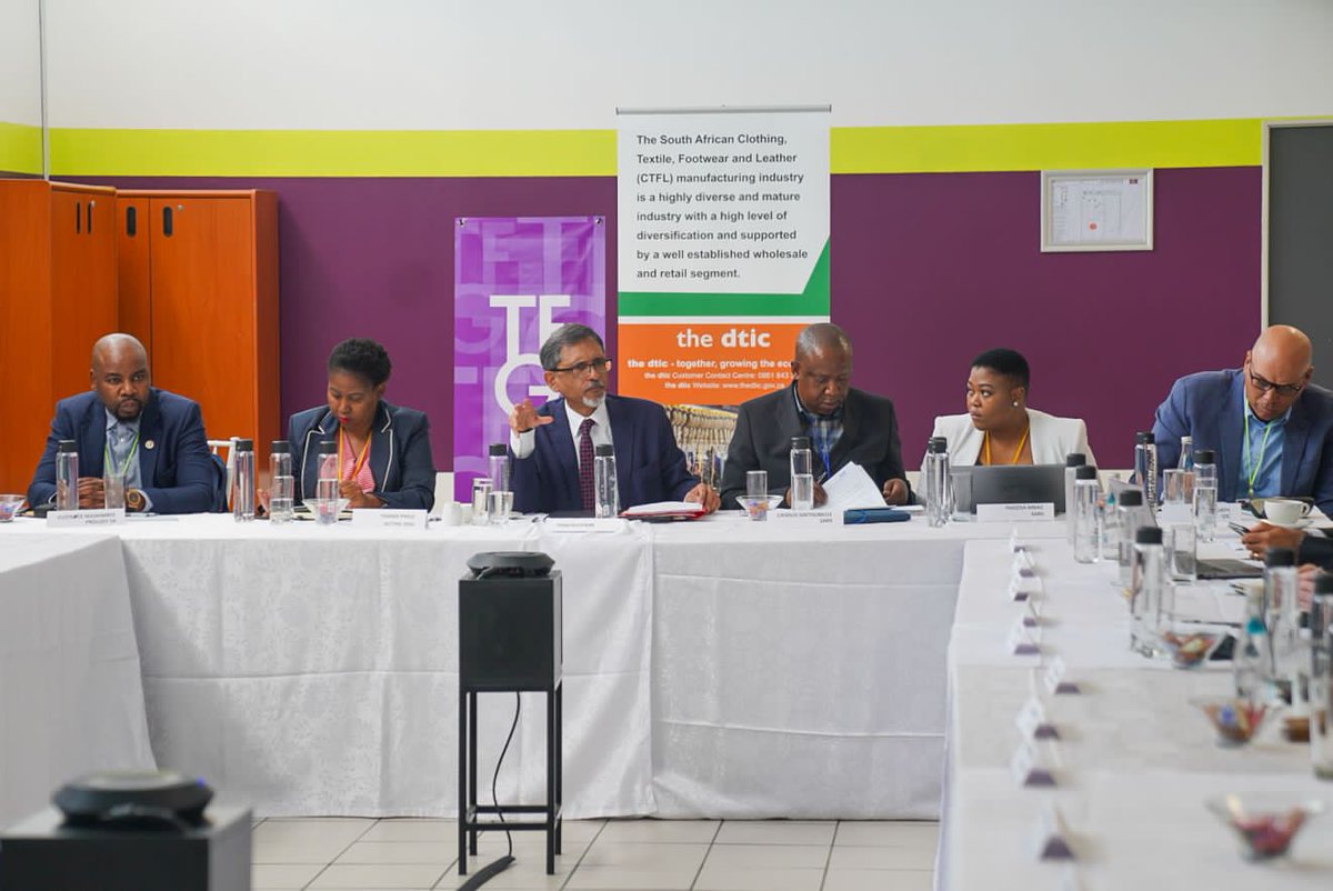 the_dtic's tweet photo. @the_dtic Minister Ebrahim Patel is hosting an Executive   Oversight Committee meeting of the Retail, Clothing, Textile, Footwear and Leather (R-CTFL) Master Plan in Cape Town https://t.co/bUvOQS5Cxb