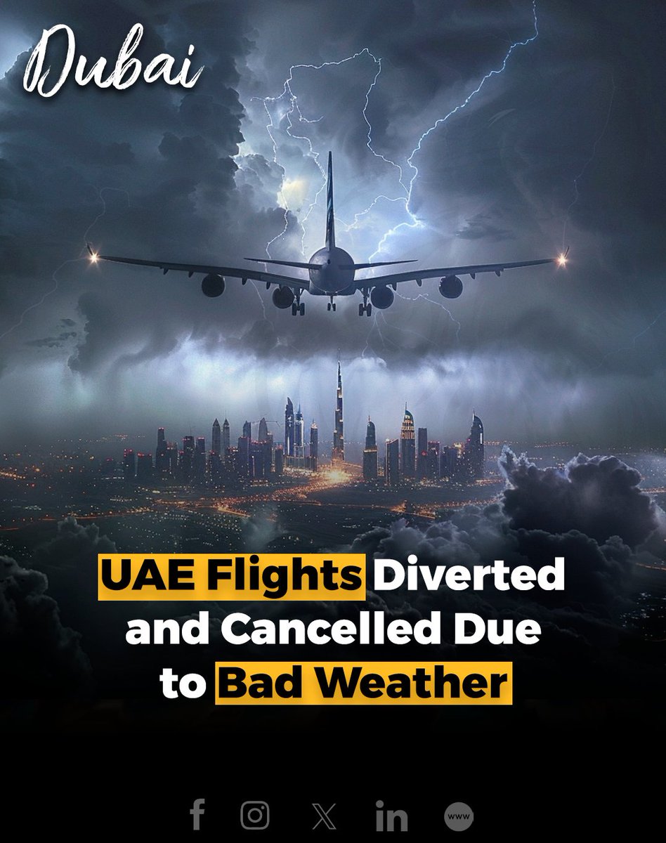 Several inbound flights to DXB were diverted overnight, and numerous arrivals and outbound flights were cancelled, confirmed a Dubai Airports spokesperson. 

#UAE #flights #cancelled #badweather