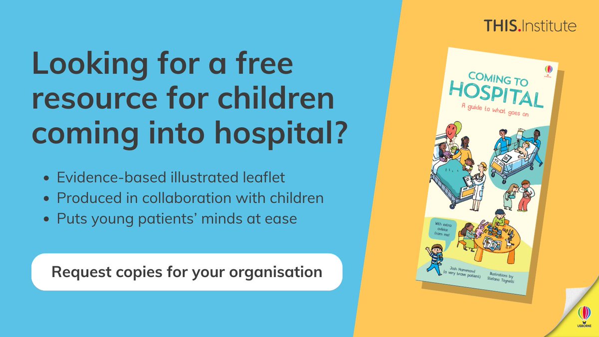 Created in collaboration with clinicians, patients and families, this free patient information leaflet aimed at children helps to demystify the hospital experience. Request free copies for your organisation here: ths.im/4aVQ1UN @Usborne