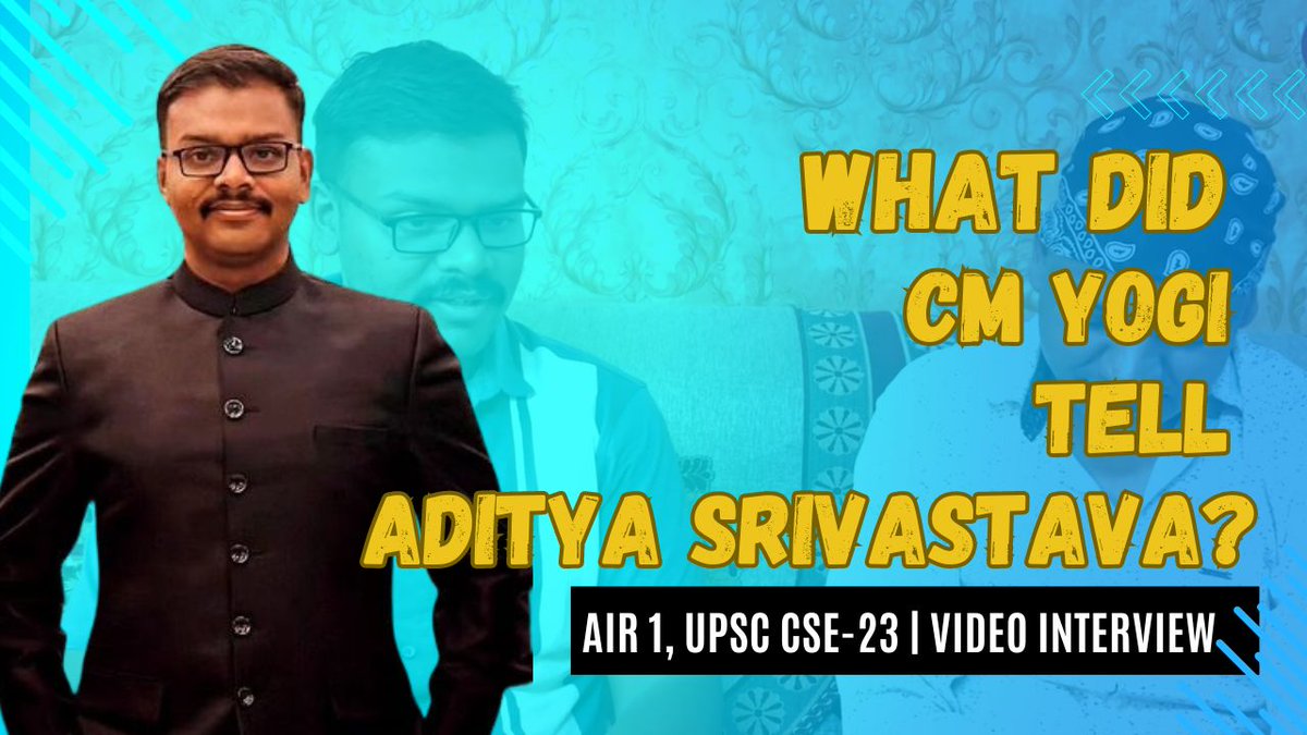 #Exclusive #Rank1 
Aditya Srivastava Tells All: Strategy, Journeys, and Insight | AIR-1, UPSC CSE-23 Topper 

Watch Here- 
youtube.com/watch?v=Sd_AGa…

#VideoInterview #UPSCResults2023 #UPSCCSE2023 #upscaspirants #UPSCNews #UPSCCSE #UPSC #CSE2023 #UPSC2023 #UPSC2024 #UPSCPrelims2024…