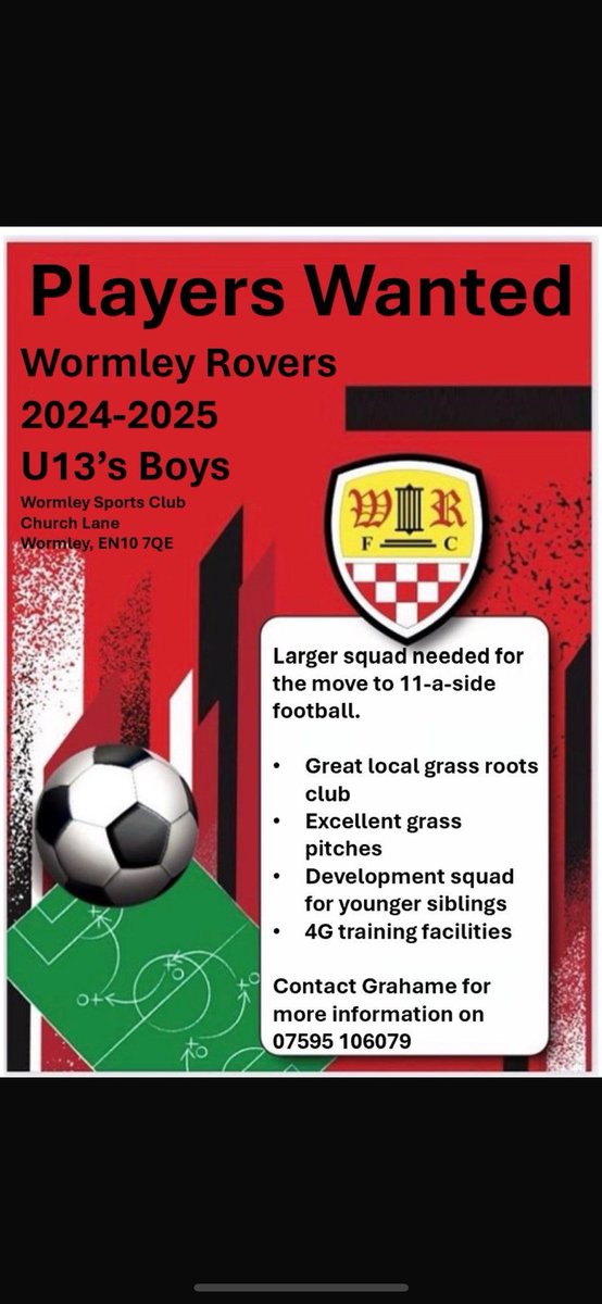 WormleyRoversYouthFC (@wormleyyouth) on Twitter photo 