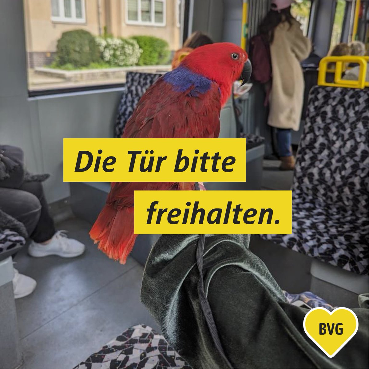 BVG_Kampagne's tweet photo. Die Tür bitte freihalten.
#weilwirdichlieben https://t.co/N10FbHZiQn