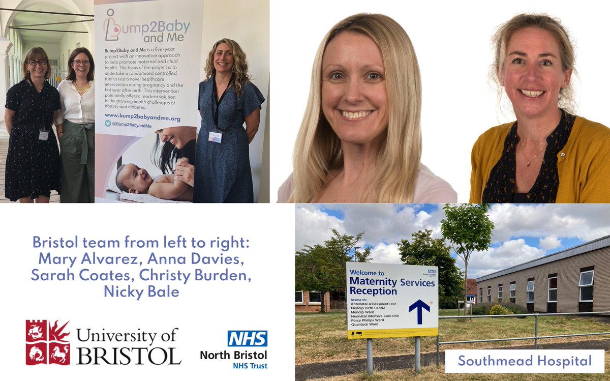 Introducing our @BristolUni and @NorthBristolNHS team who ran the trial in the UK at Southmead Hospital. Bristol @BurdenChristy also leads work package 3 focused on mapping external factors influencing gestational weight gain & gestational diabetes management & screening. #RCT