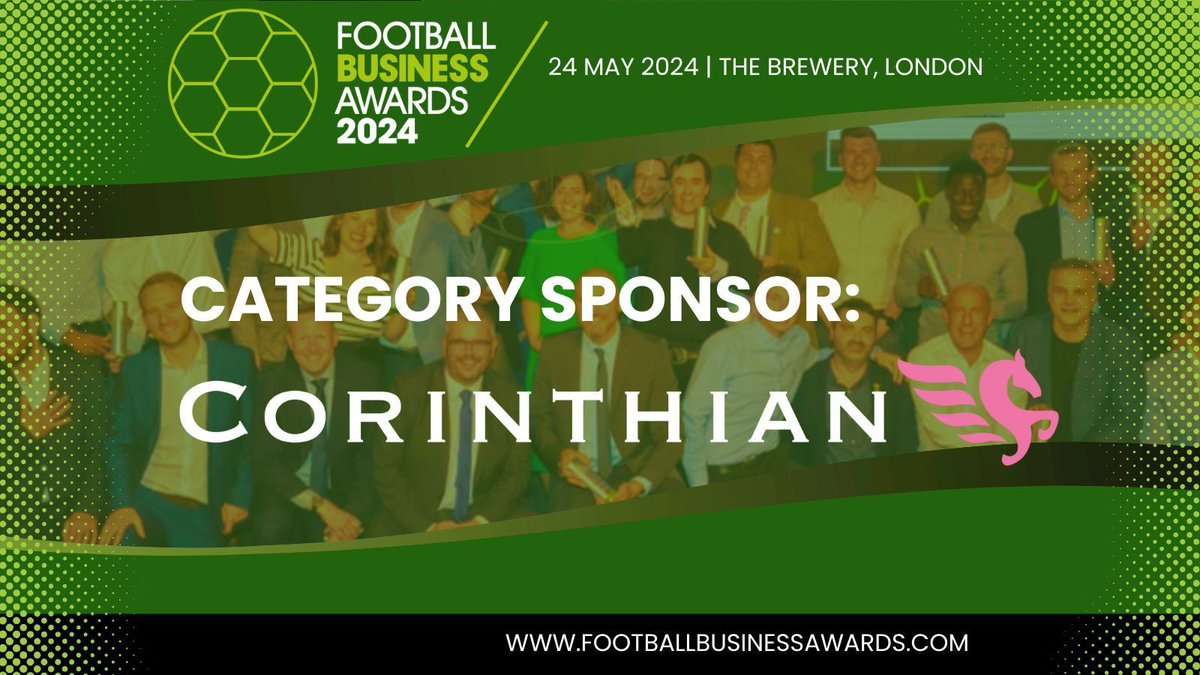 Delighted to introduce @CorSPortsLTd, Category Sponsors at #FBA24 - one of the UK's leading sports hospitality providers, it's fantastic to be working with them.
They'll be there on 24th May to present a trophy - why not join us? 
▶️ bit.ly/3xshIFH 
#FootballBusiness