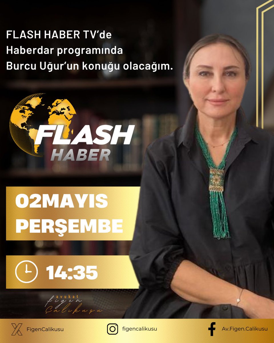 14.35 itibarıyla Flash Haber TV’de Burcu Uğur ile Haberdar’da konuşacağız. @flashhabertvcom @_BurcuUgur_