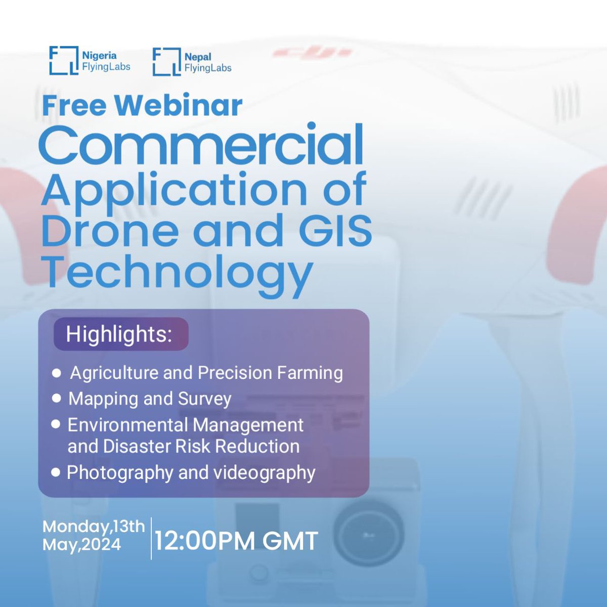 Nigeria Flying Labs (@ng_flyinglabs) on Twitter photo Join us for an electrifying webinar where we'll dive deep into the strategies and tactics to monetize your skills in drone and GIS technology.
Reserve your spot here👇
bit.ly/NigeriaFlyingL… Join us for an electrifying webinar where we'll dive deep into the strategies and tactics to monetize your skills in drone and GIS technology.
Reserve your spot here👇
bit.ly/NigeriaFlyingL…