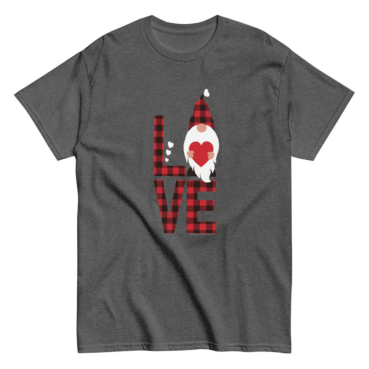 Love Gnome classic cotton tee, Valentine's Day, Birthday Gift, Gift ideas, Gnome tshirt, Plaid tuppu.net/588156d1 #FathersDay #GiftsforMom #EtsyShop #MothersDay #Etsy #MemorialDay #FourthofJuly #HandmadeGifts #LoveGnome