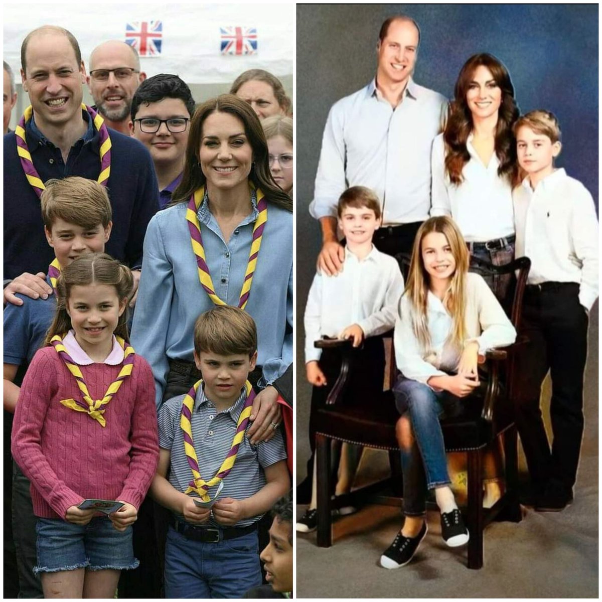 Beautiful royal family of Wales - HRH Prince William,HRH Princess Catherine with your children HRH Prince George,HRH Prince Louis and HRH Princess Charlotte 👑🇬🇧