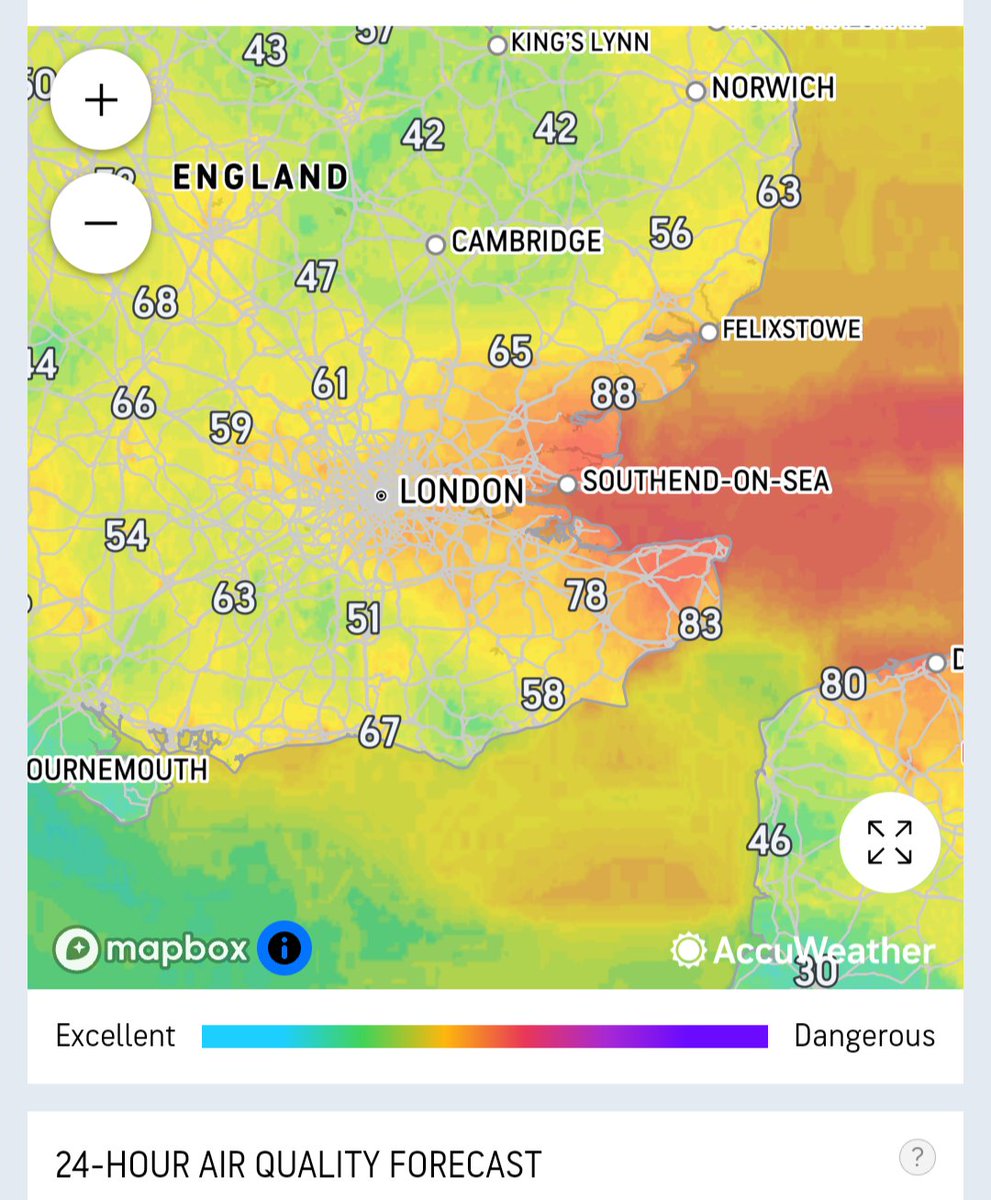 🟥@sadiqkhan should warn his supporters not to go and vote today due to poor air which he says may kill them. A plume of bad air from Belgium has hit even though he expanded ULEZ. No doubt he'll blame our drivers as usual.🟥