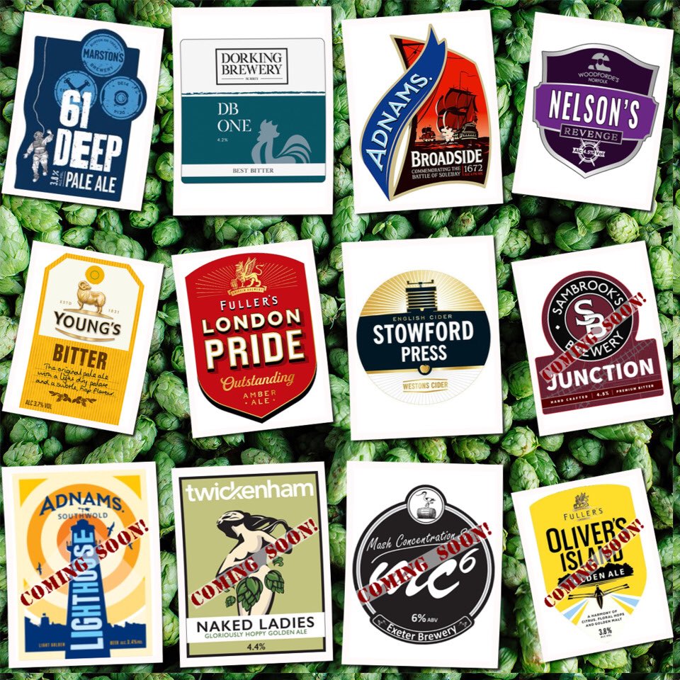 On the bar today! Beer Board: bit.ly/2VtVRoA @MarstonsPLC @Dorking_Brewery @Adnams @WoodfordesBeer @YoungsBeer @Fullers #RealAleFinder ⁦@CAMRASurrey⁩ @CAMRAKL⁩ ⁦@CAMRAswl⁩