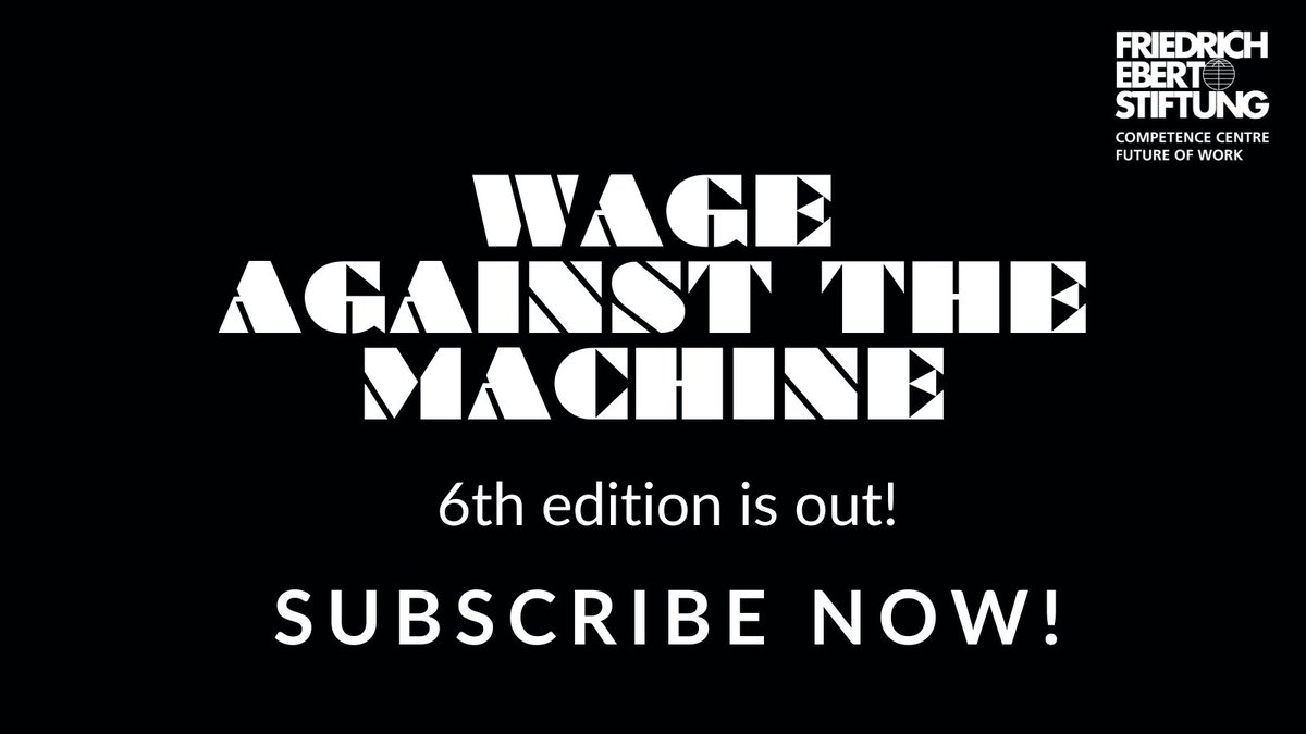 📢New newsletter #WageAgainstTheMachine This week we'll discuss the #AIBill proposed by @The_TUC in 🇬🇧, a report from @IPPR on #GenerativeAI & the EU´s approach to regulate #OnlinePlatforms via the #DSA. Read here👉shorturl.at/bkzUW Subscribe here👉shorturl.at/juzR3