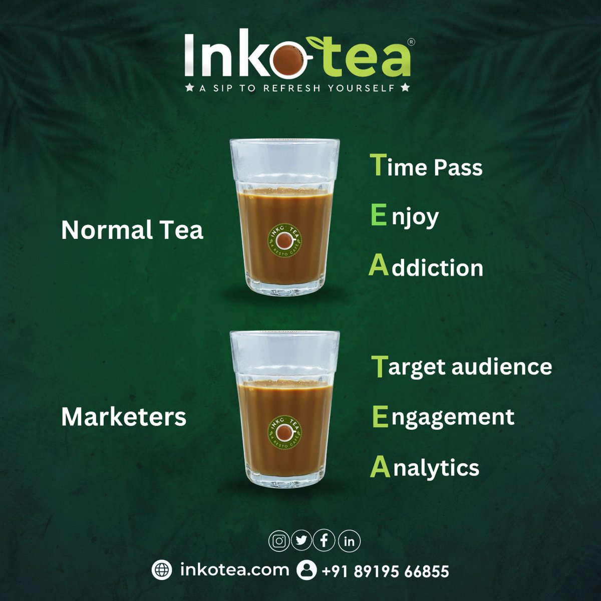 A Sip to Refresh Yourself ★

Immerse yourself in the art of tranquility with Inkotea, where each sip crafts moments of peace. 
#Inkotea #Gingertea #SavorTheSip #TeaFlavors #TeaExploration #TeaAdventures #TeaEnthusiast #TeaGoals #TeaConnoisseur #BrewingHappiness #TeaExperience