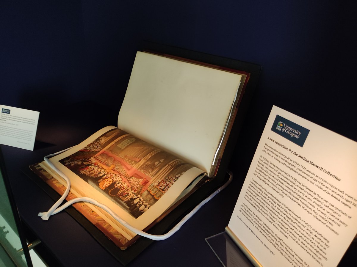 The new foyer display🥳curated by @DrHilaryMacartney Step into history with our latest acquisition for the #StirlingMaxwellCollection🎨 Behold the sumptuous coronation of King George IV in all its hand-coloured aquatint glory🏰✨ #RoyalSplendor #ArtHistory