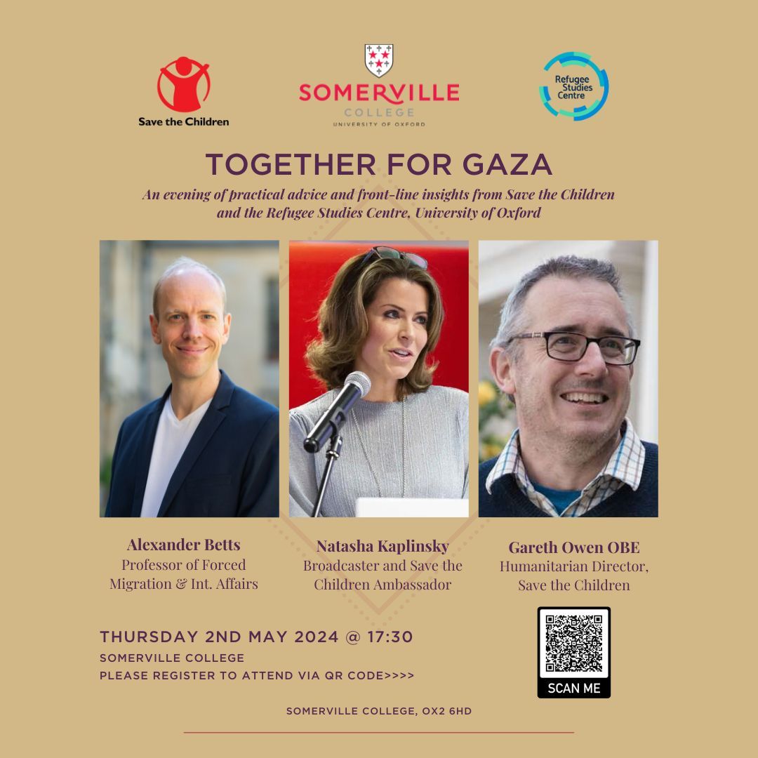 We are looking forward to welcoming guests today for this important panel event with @refugeestudies and @savechildrenuk, where we will hear about their humanitarian relief efforts in Gaza and discuss what we can do to help. Register via our website.