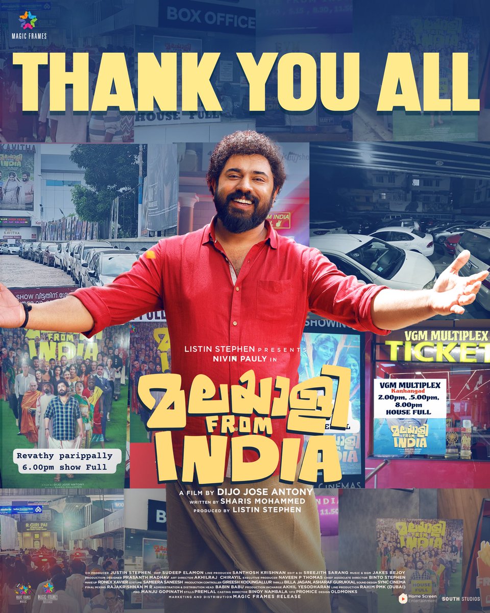 Thank you all 😊 Malayalee From India In Cinemas now