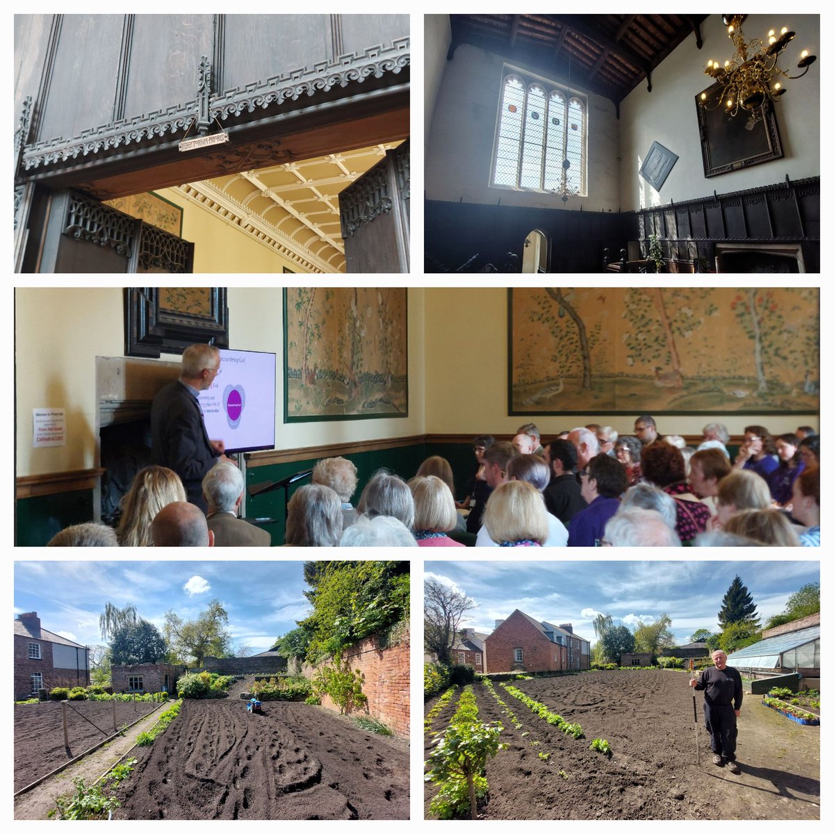 🌞 Beautiful spring day @durhamcathedral, as the garden is prepared for another year's planting, and Dean @philipplyming leads the community in discerning a vision for the next decade. 🌱 #faithinthefuture