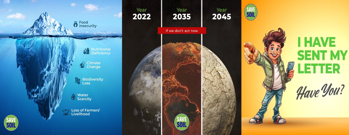 Agriculture has altered the face of the planet more than any other human activity. We need to transform our food systems to reverse environmental degradation, ecosystems and ensure food and nutritional security-UNEP

🌱Write a #Letter4Soil: savesoil.org/write