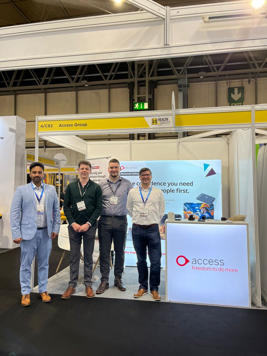 Some great and important conversations happening already on our third day of @HandS_Events! 🙌

Come and visit Ram, Harrison, Kristaps and Jamie at Hall 4 Stand C82 😀

#HSE2024 #AccessHSCEvents #Health #PersonalSafety #LoneWorkers