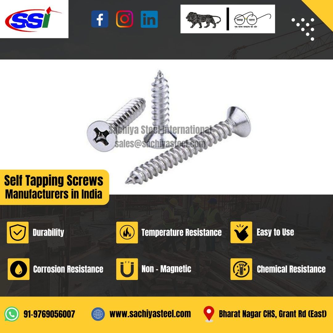 'Build smarter, not harder with Self Tapping Screws - the ultimate time saver! 🔩 ⏱️' Connect With Sachiya Steel International On Social Media ► WEBSITE- sachiyasteel.com ► INSTAGRAM- instagram.com/sachiya_steel_… ► FACEBOOK- facebook.com/sachiyasteelin…