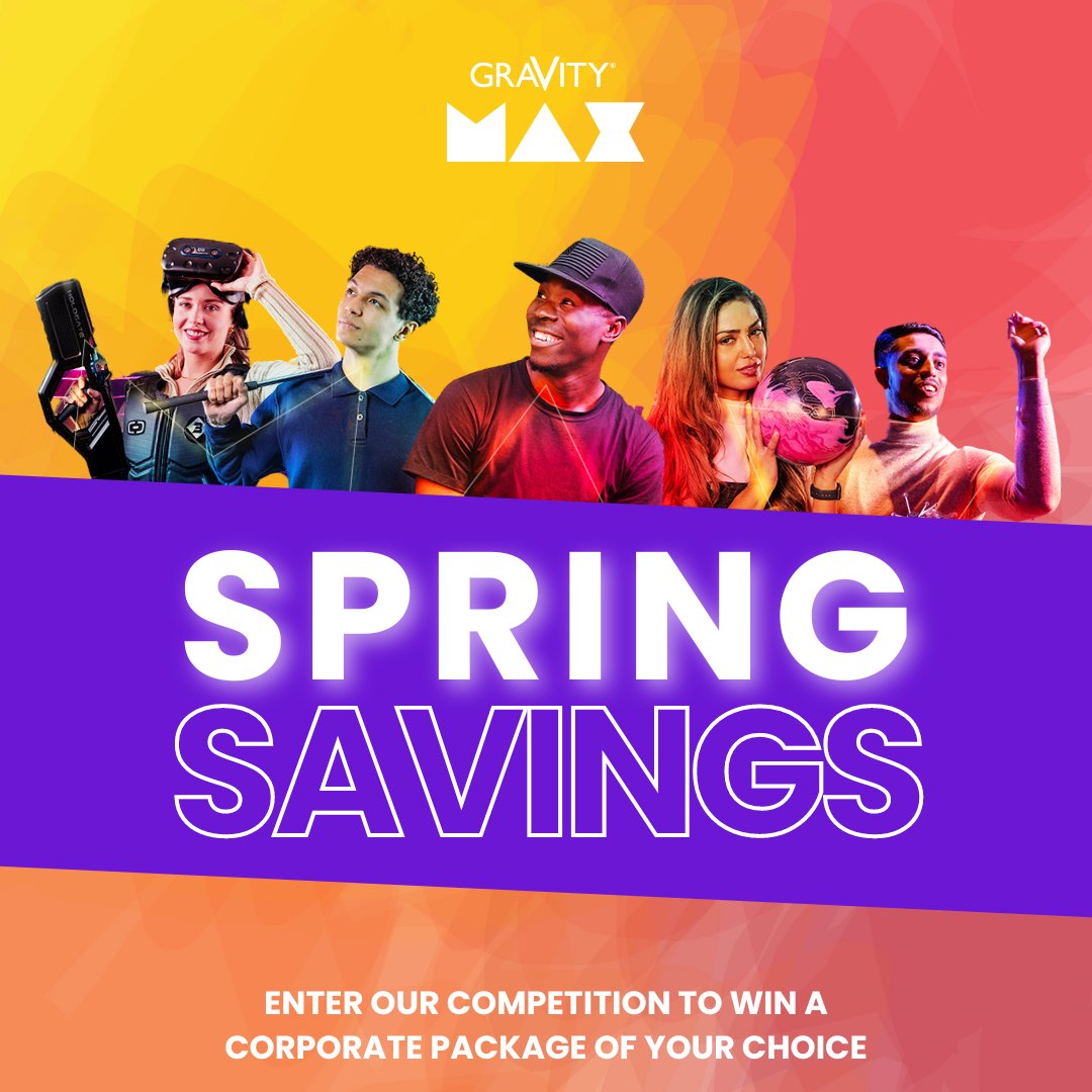 To celebrate their Spring Savings on all Corporate Packages, Gravity Max are giving away ONE Corporate Package at each MAX site🌷☀️ Join them by entering their competition for a chance to win! Find out more below⬇️ gravity-global.com/max/groups/cor…