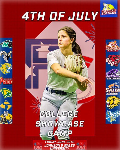 Two months to go, will we see you there?! 😎🎆 check out this list of schools coming 👀 @Stonehillsball @bsubears @ncbison_sball @_RegisSoftball @FramStSB @RIC_Softball