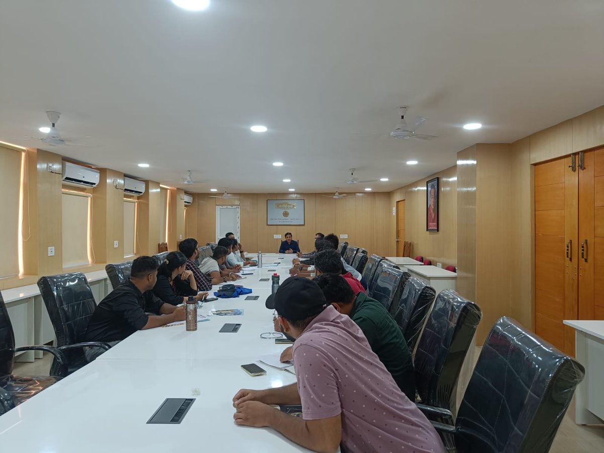 An Interaction session with MD OMFED & 3rd Batch Internee Students of CVSC& AH on Dairy Devt. including Production, Procurement, Processing & Marketing of Milk & Milk Products at conference Hall of Corporate office on 02.05.2024. @farddept